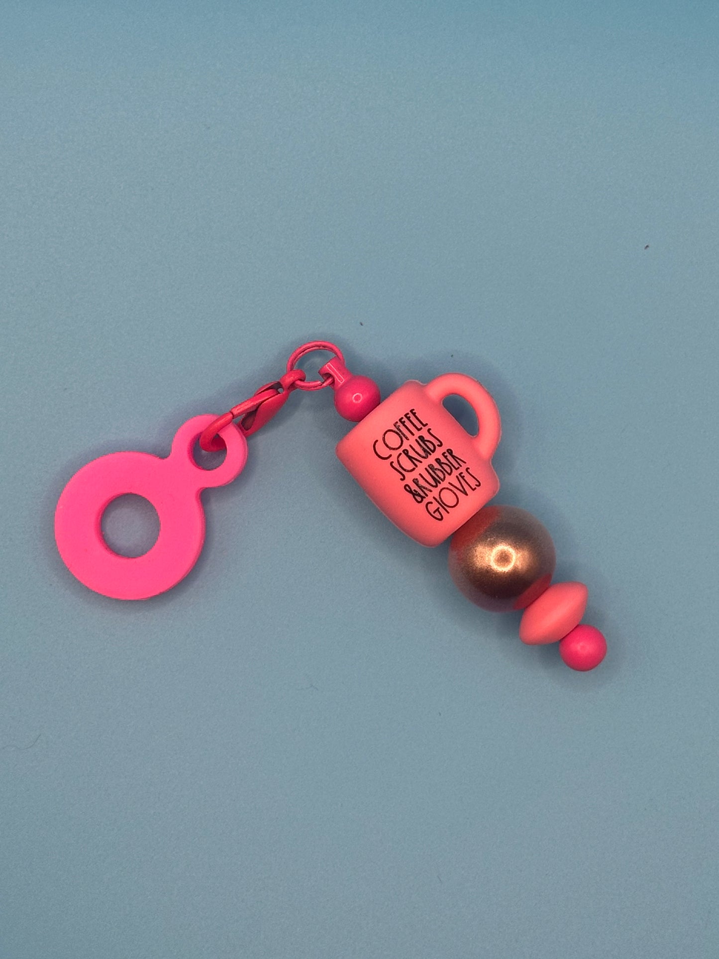 Beaded Straw Charms - Pink