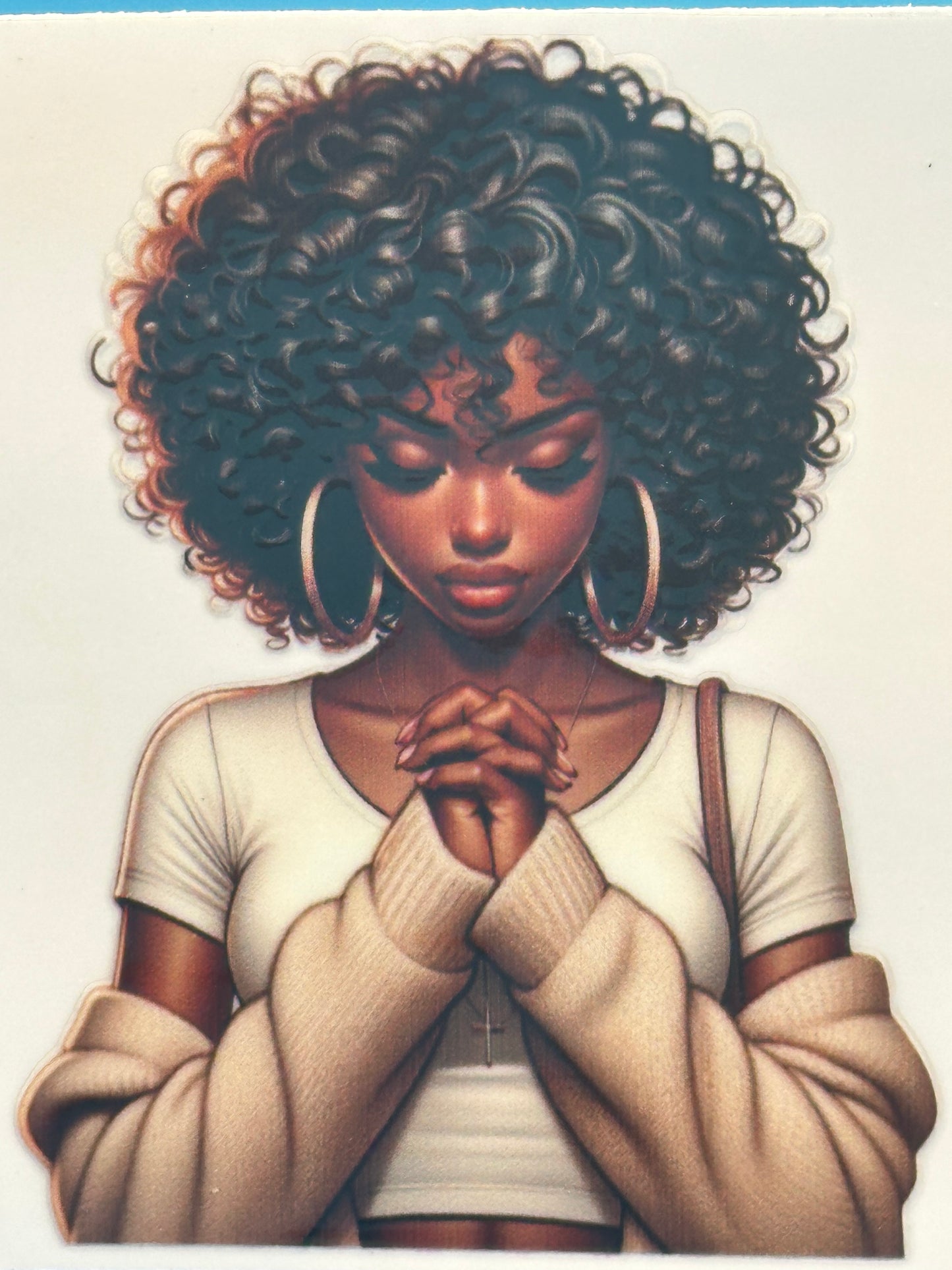 Black Girl Magic - Prayerful Lady 1 Decal