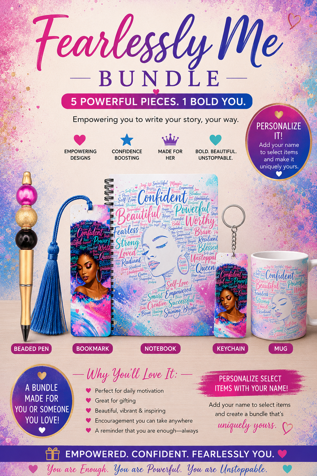 Fearlessly Me Bundle - Personalize It!