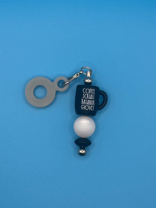 Beaded Straw Charms - Gray/Black