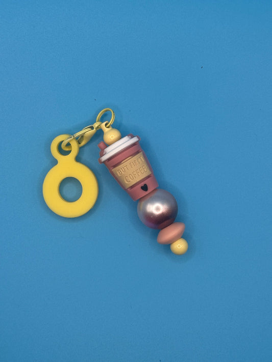 Beaded Straw Charms - Yellow/Beige
