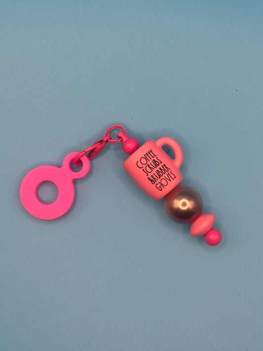 Beaded Straw Charms - Pink