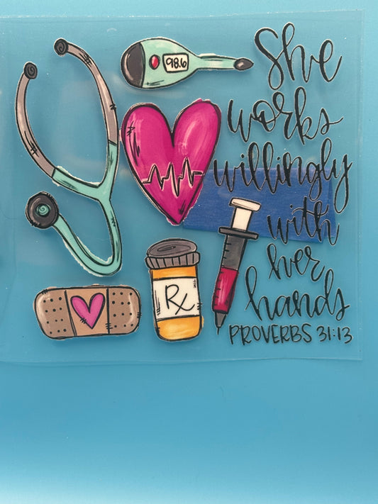 She Works With Her Hands - Decal