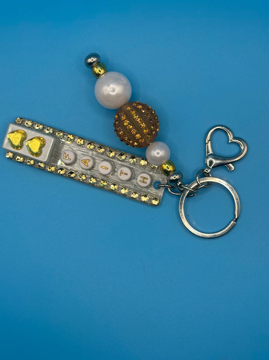 Beaded Card Grabber Keychain for Long Nails
