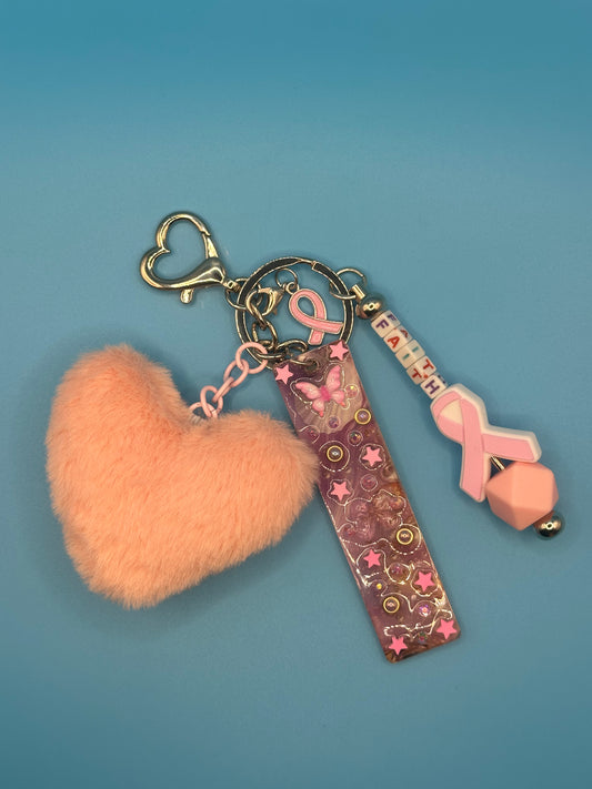 Keychain - Breast Cancer Awareness - Faith