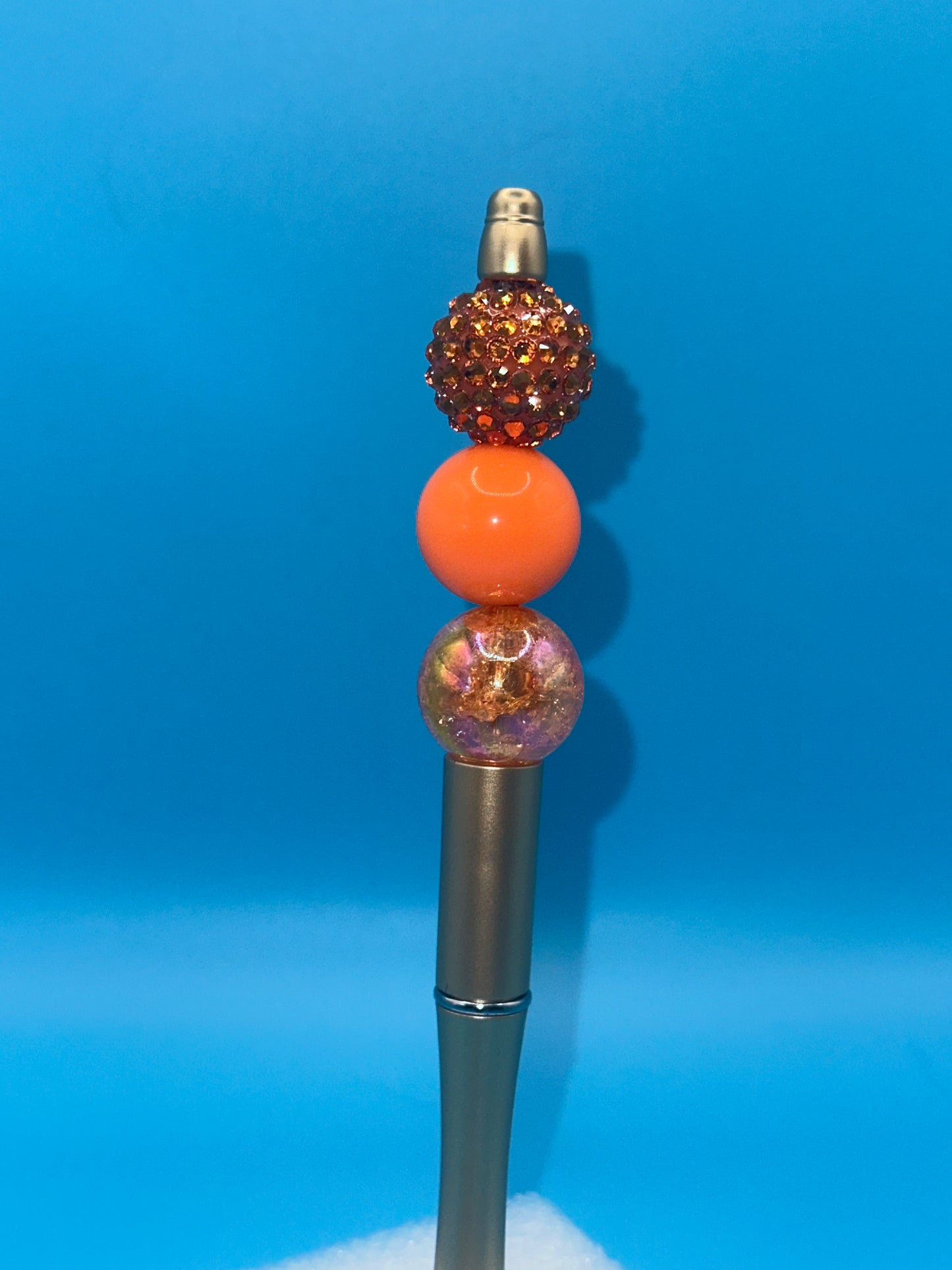 Harvest Beaded Ball Point Pen - Gold | Orange