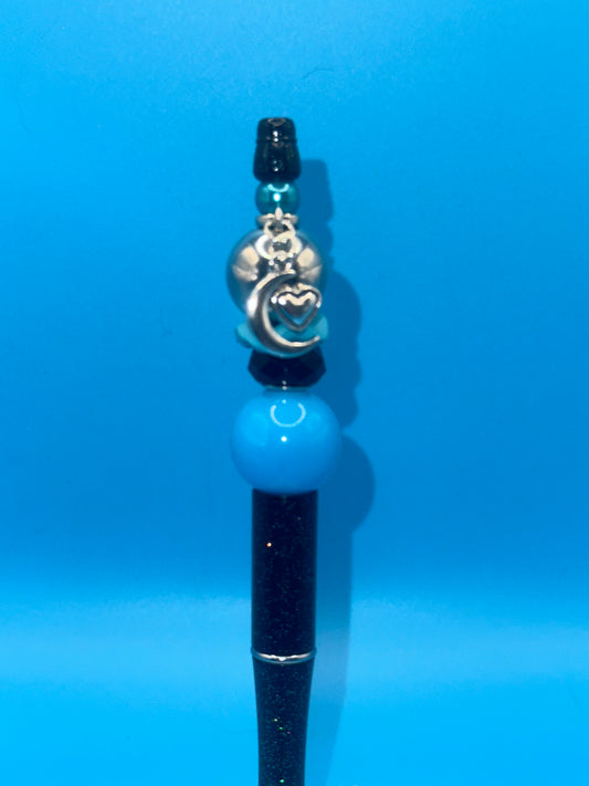 Harvest Beaded Ball Point Pen - Charm | Blue | Black