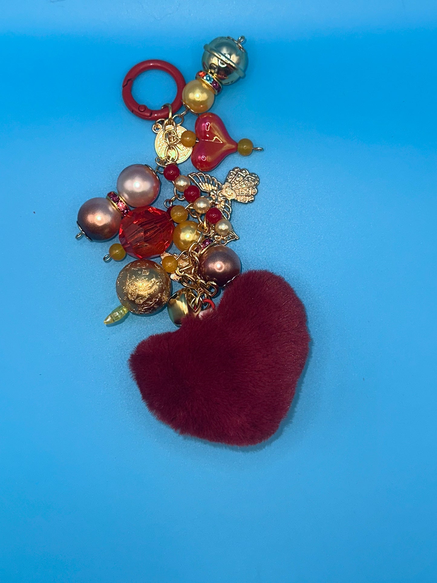 Purse Charm - Keychain - Red | Gold