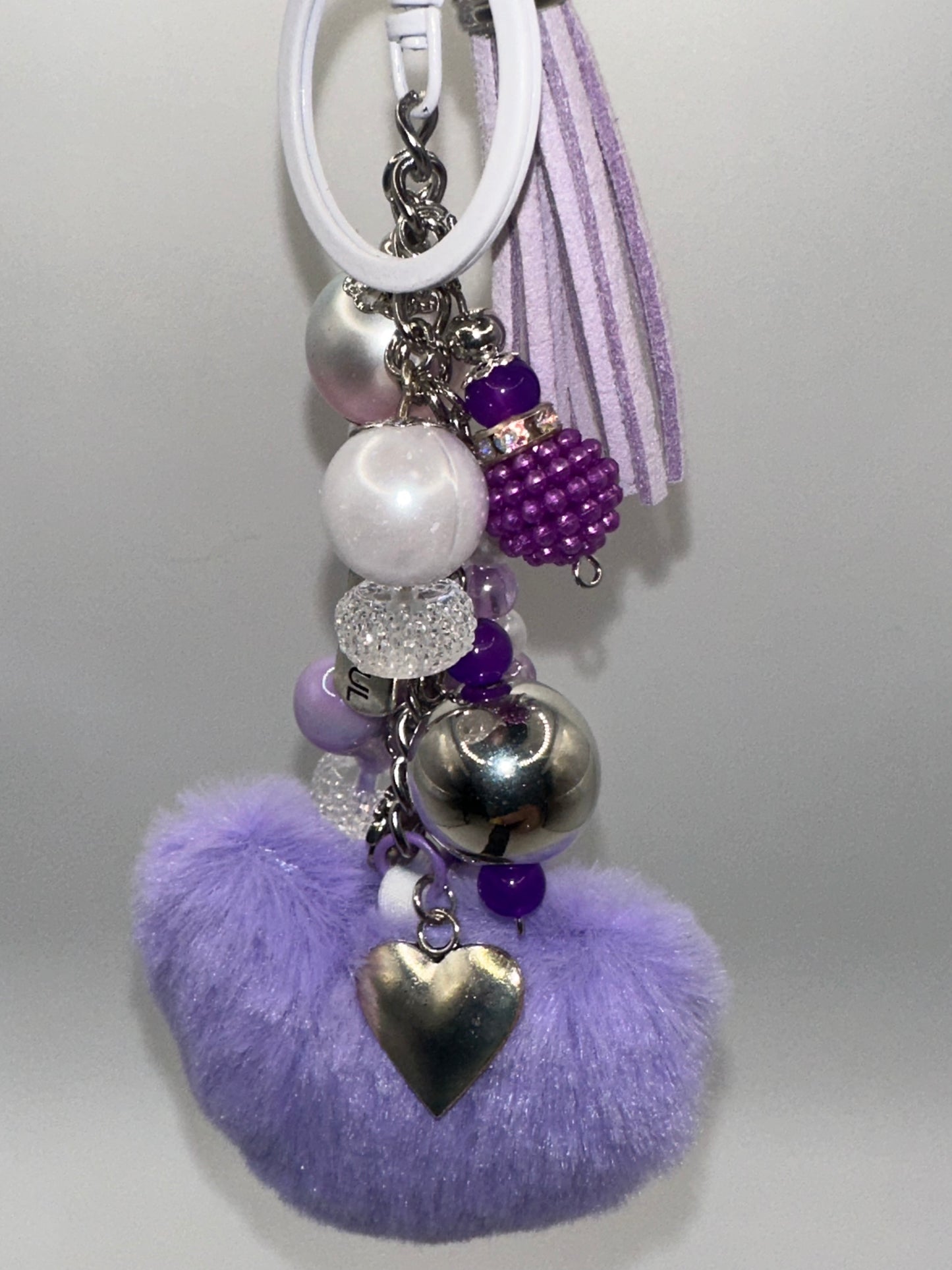 Charm Dangle Bag/Keychain - Purple/Lilac