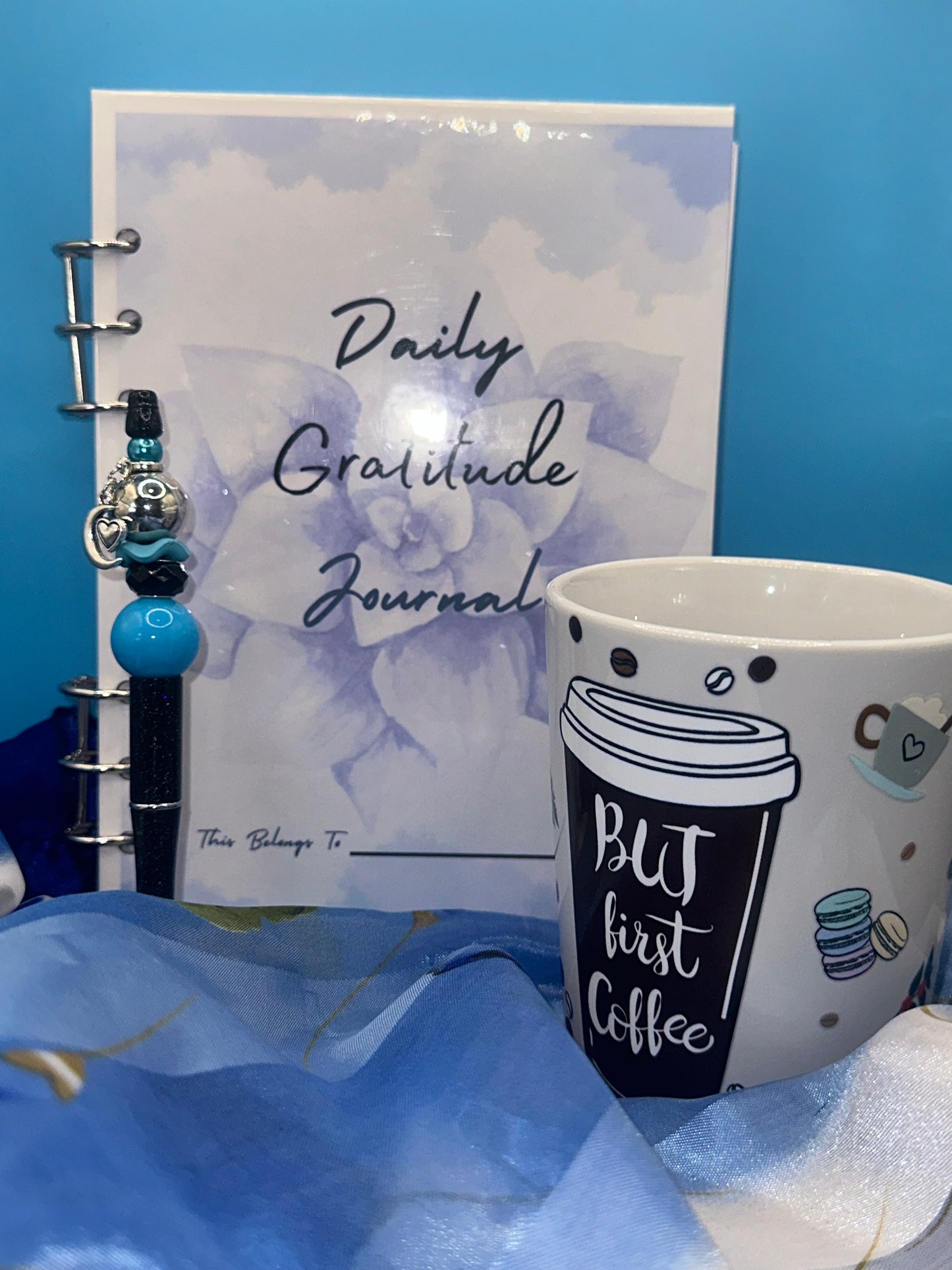Daily Gratitude Journal - Pen - Cup Set