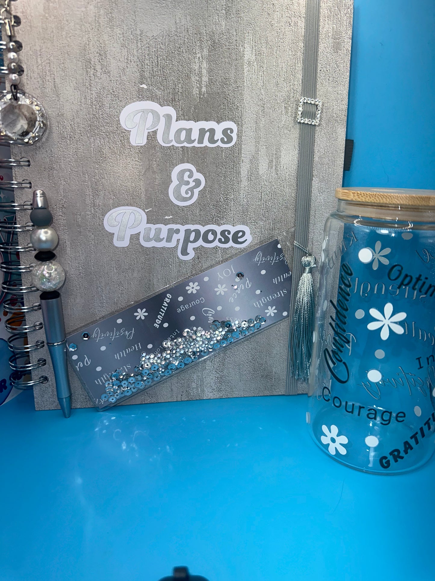 Plans & Purpose Charmed Planner Set - Silver