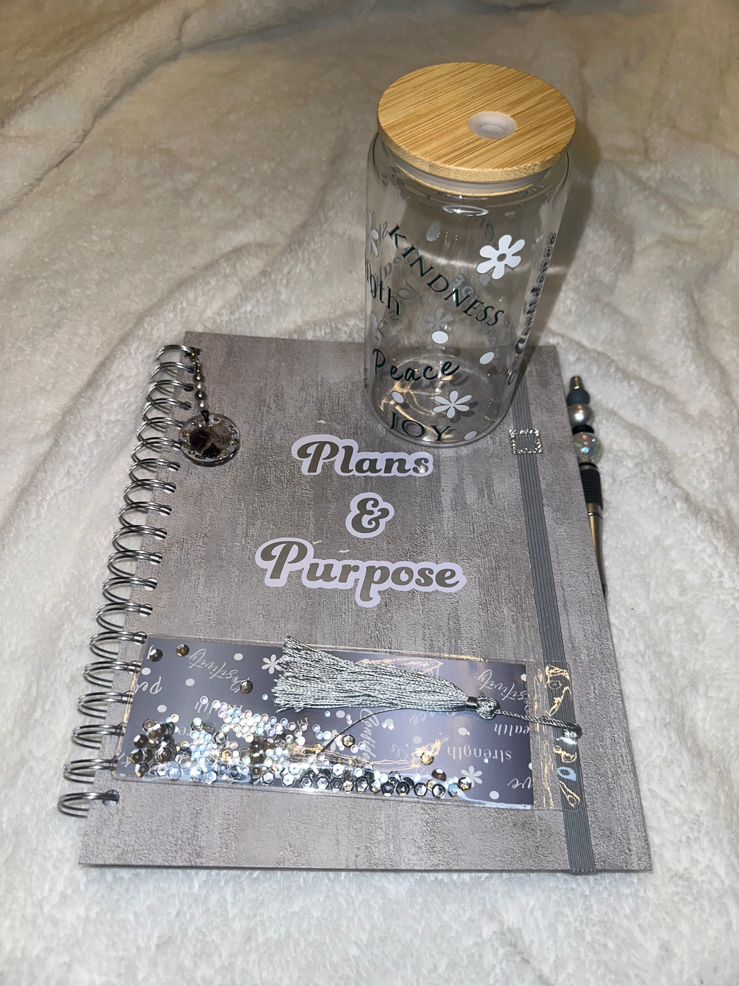 Plans & Purpose Charmed Planner Set - Silver