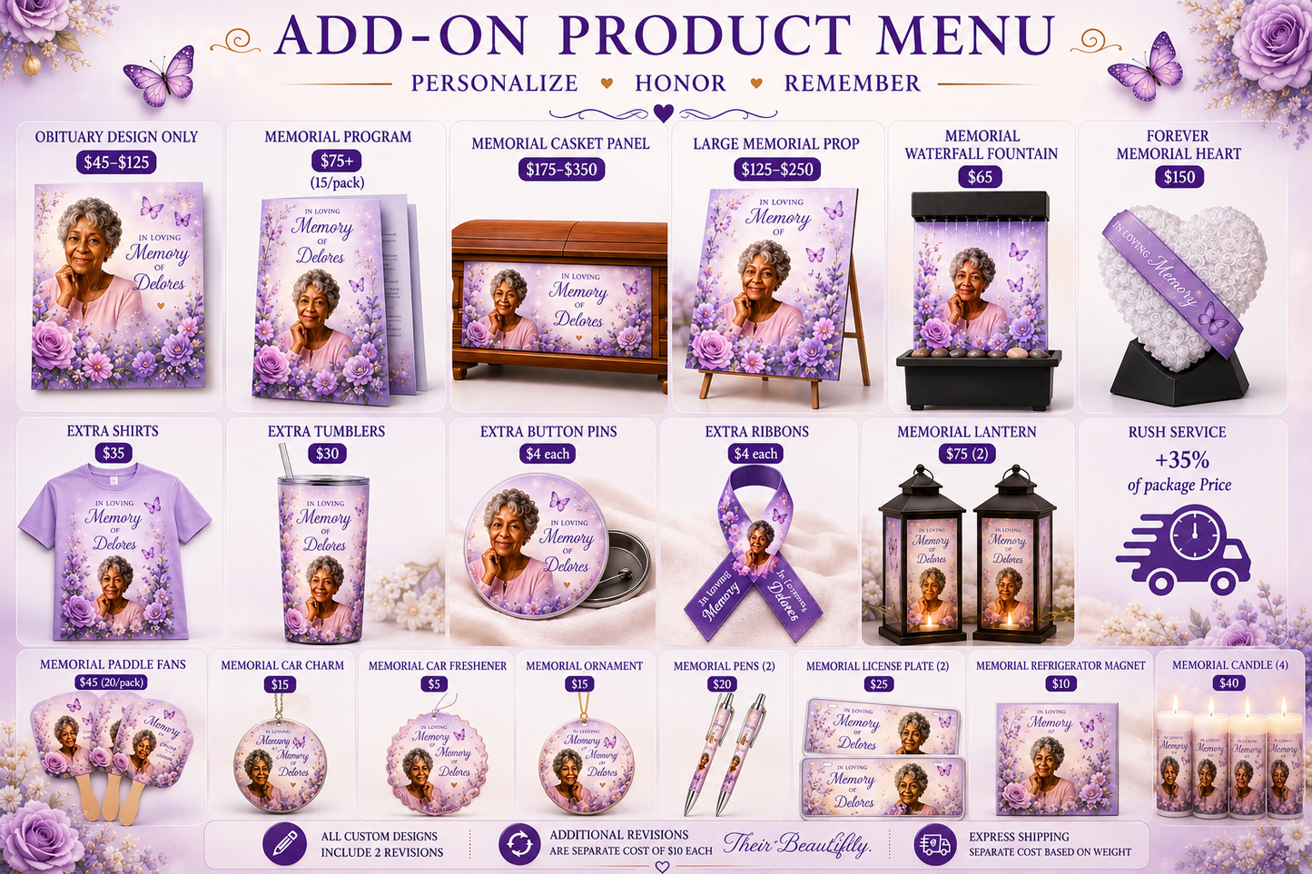 Memorial Package Add-Ons