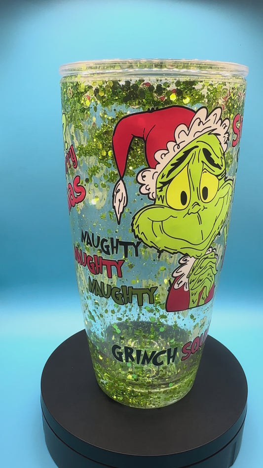 SALE! 24 oz Grinch Theme Snow Globe Cup