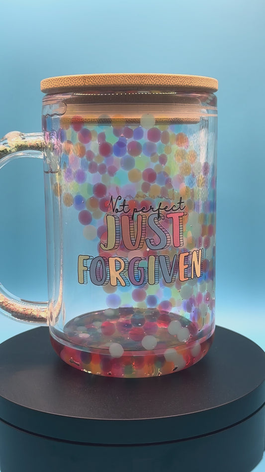 Pre-Made 16oz Faith Based Theme Rainbow Mug - Glass